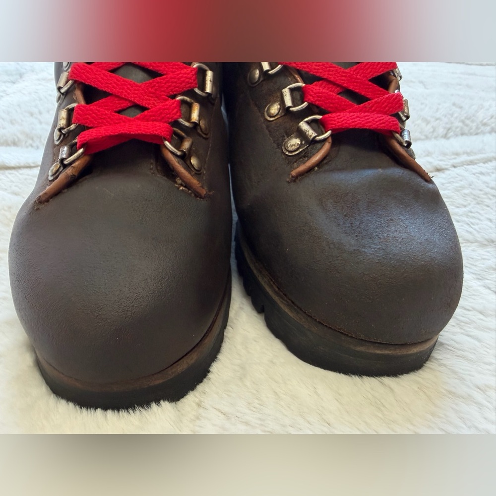 VINTAGE 70s! Pivetta Italy for DMC Rough-out Leather Hiking Engineering Boots 9 - Picture 4 of 12